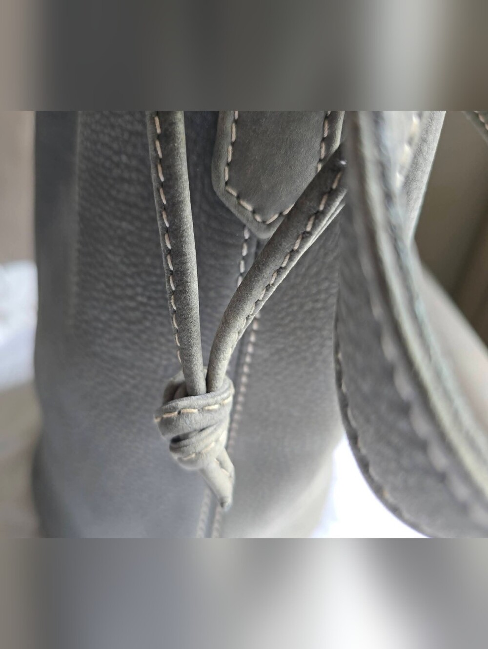 Italian Nubuc Sonoma Bucket Crossbody in Olive 4931 - Picture 7 of 9
